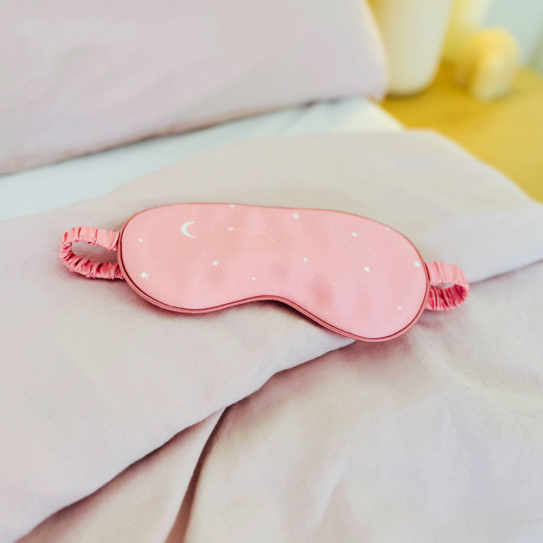 100% Mulberry Silk Eye Mask - Pink